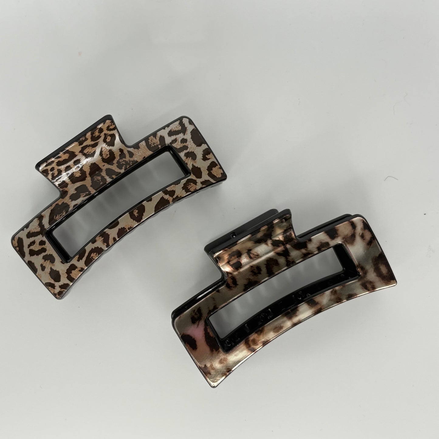 Leopard print claw clip