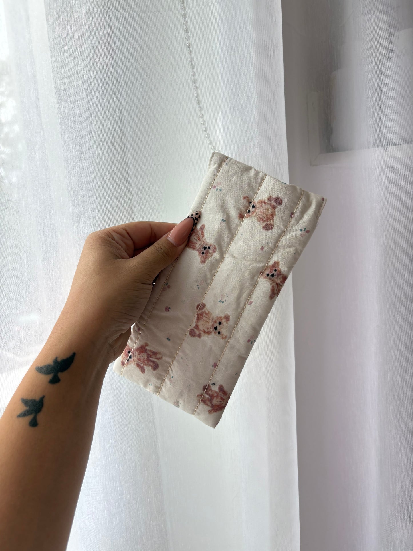 Teddy Bear Floral Lip Essential Pouch