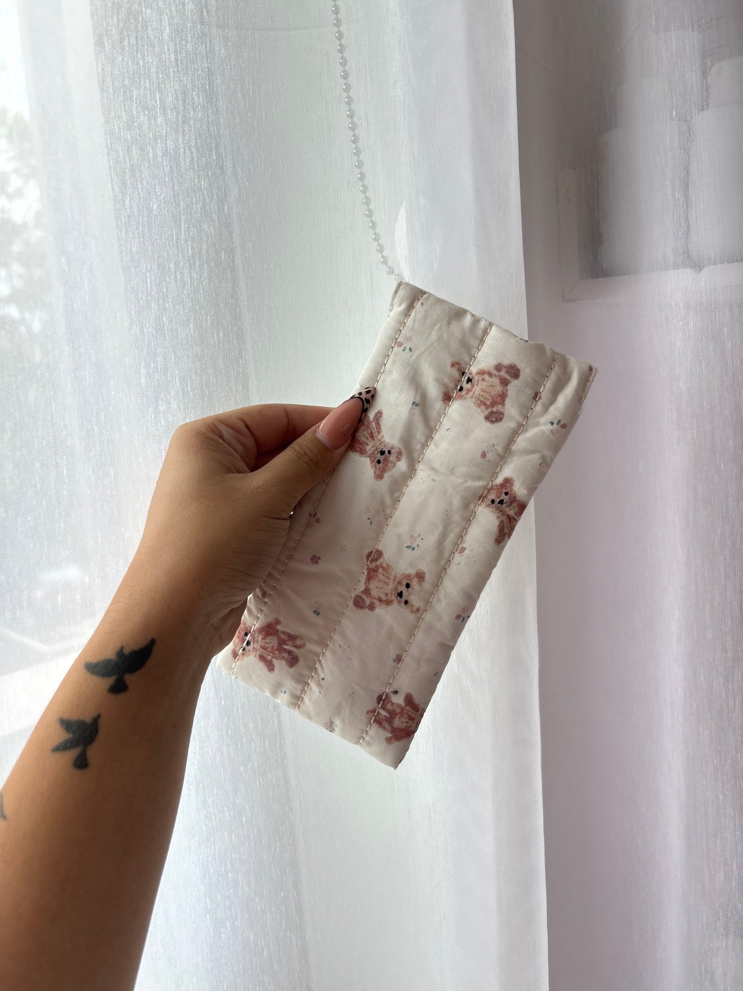 Teddy Bear Floral Lip Essential Pouch