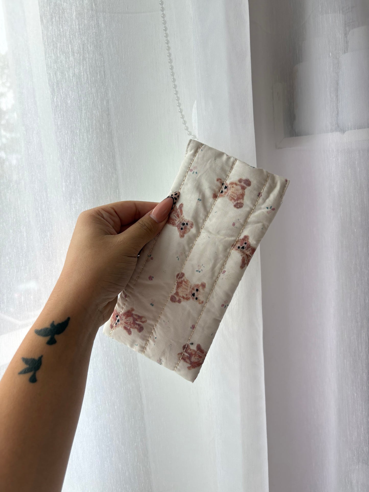 Teddy Bear Floral Lip Essential Pouch