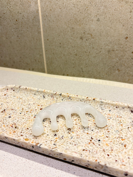 Ceramic White & Transparent Hair and Face Massager