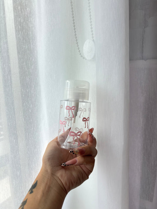 Cleansing Bottle Pump Pink Bow