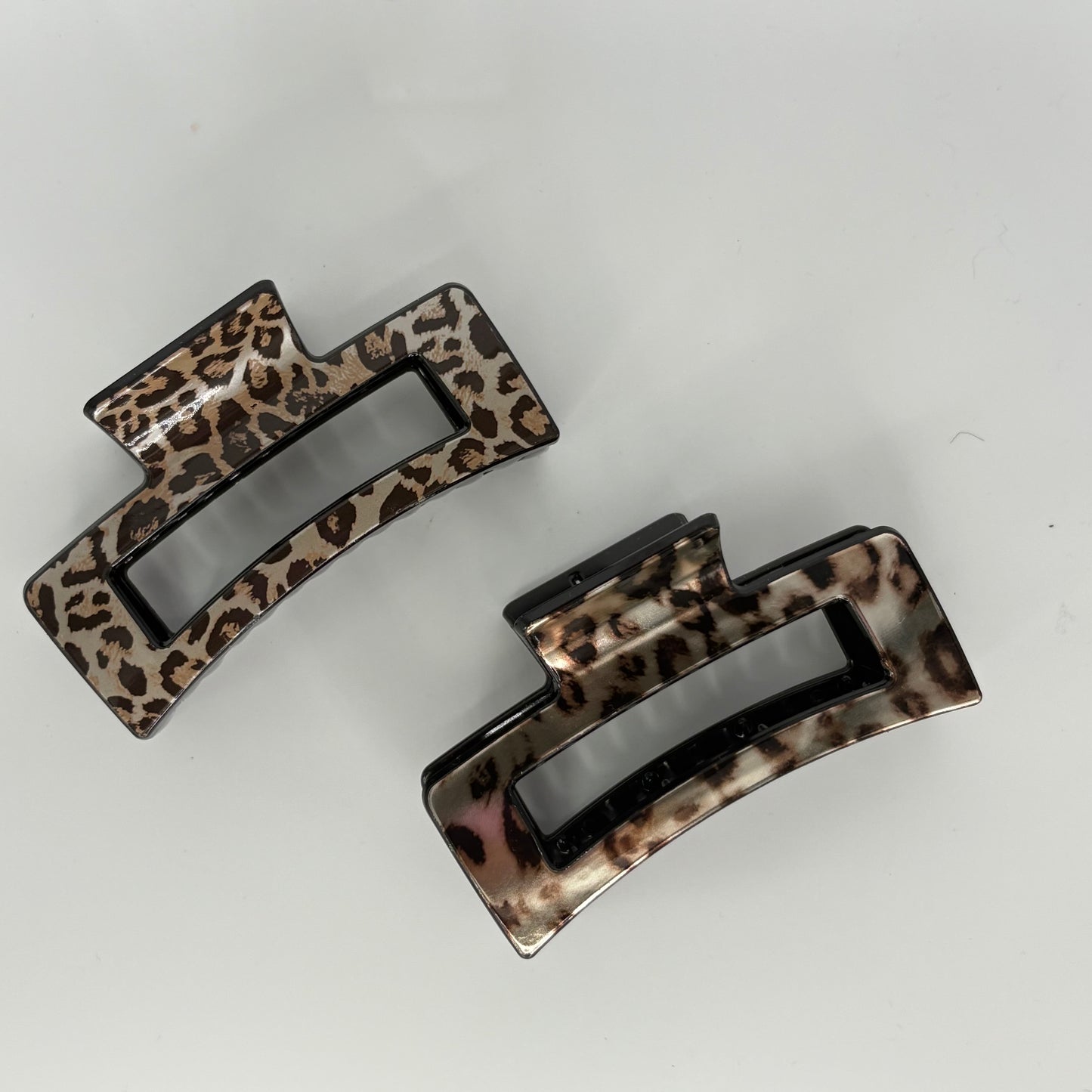 Leopard print claw clip