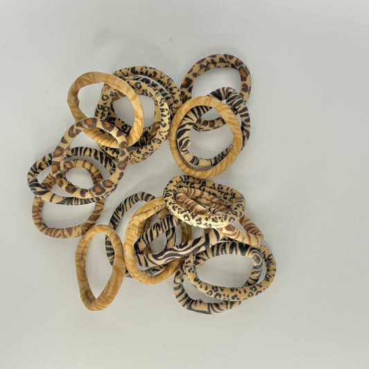 Leopard print hair bands (5 pcs)