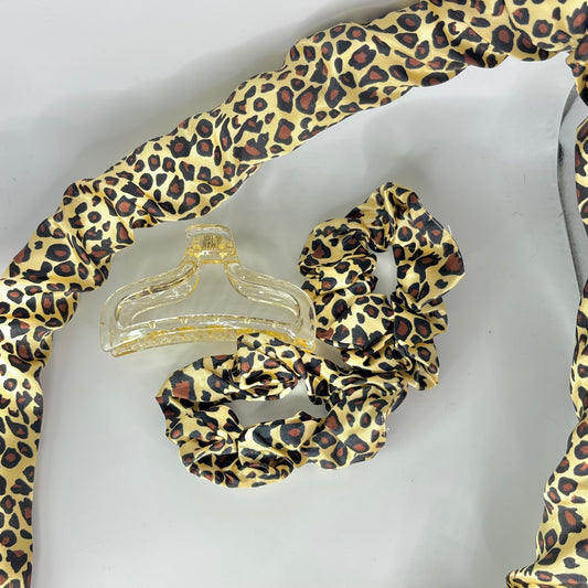 Heatless curlers leopard print