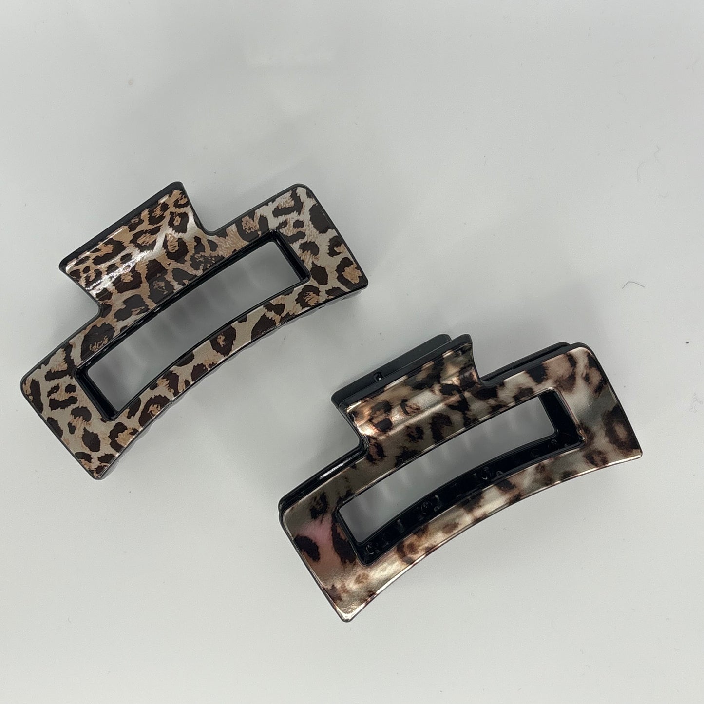 Leopard print claw clip