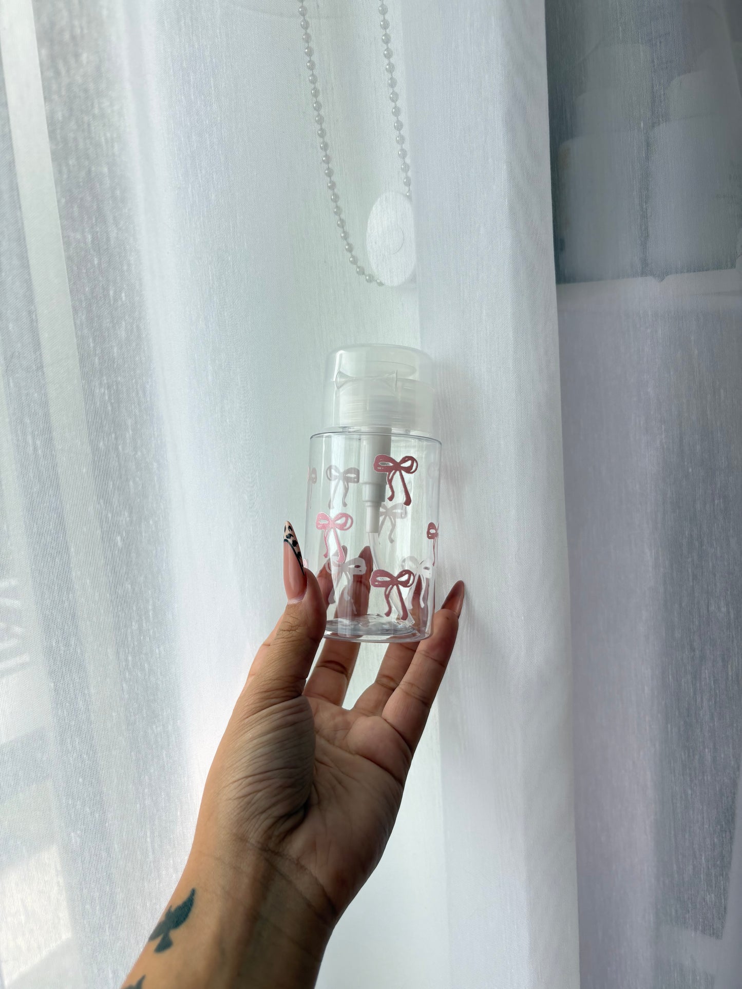 Cleansing Bottle Pump Pink Bow