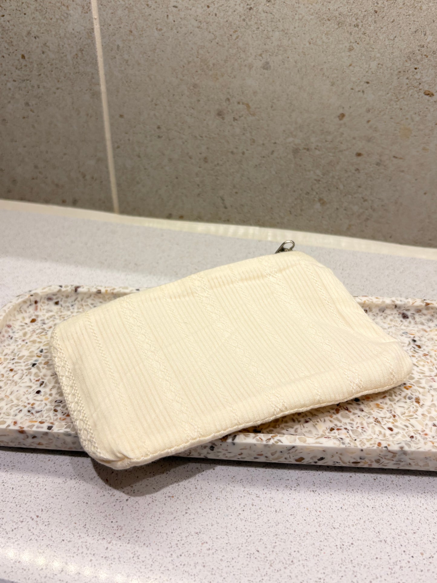 Lace Luxe Makeup Pouch Pastel Yellow