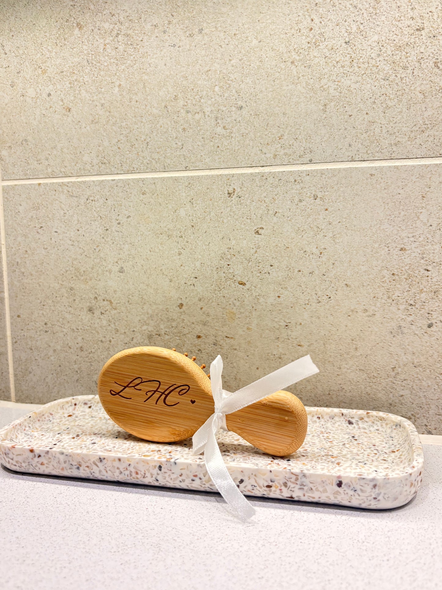 Wooden Engraved Hairbrush