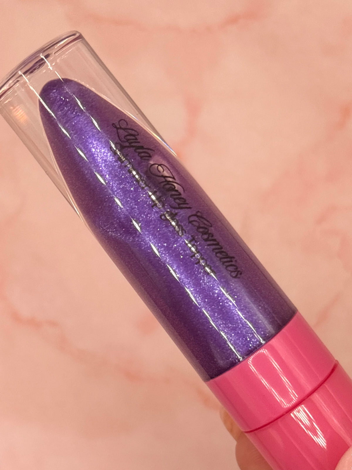 Violet Pop Shimmer Lip Gloss topper