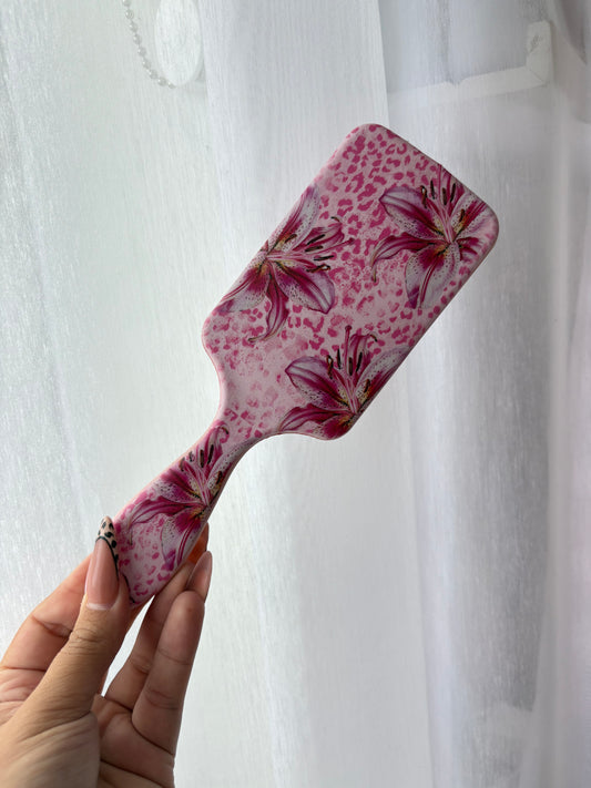 Lily Flower Hair Brush