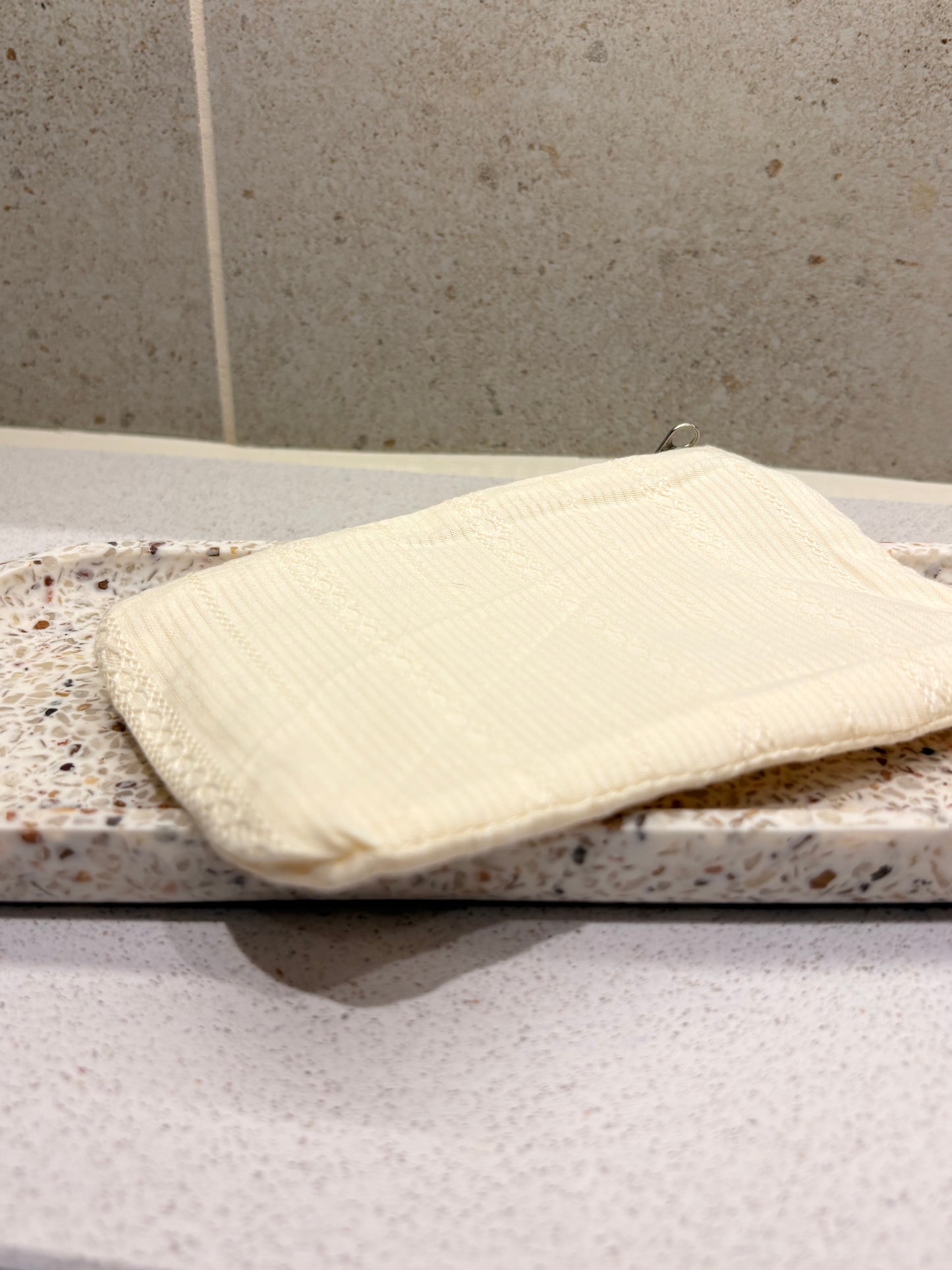 Lace Luxe Makeup Pouch Pastel Yellow