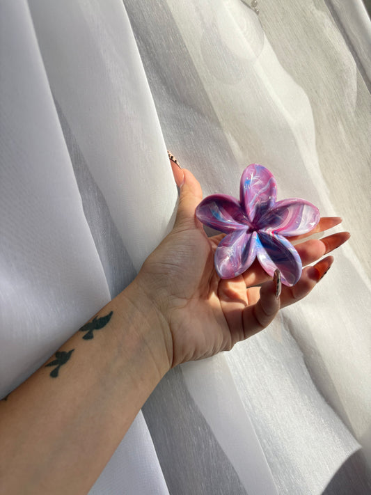 Hibiscus Flower Claw Clips