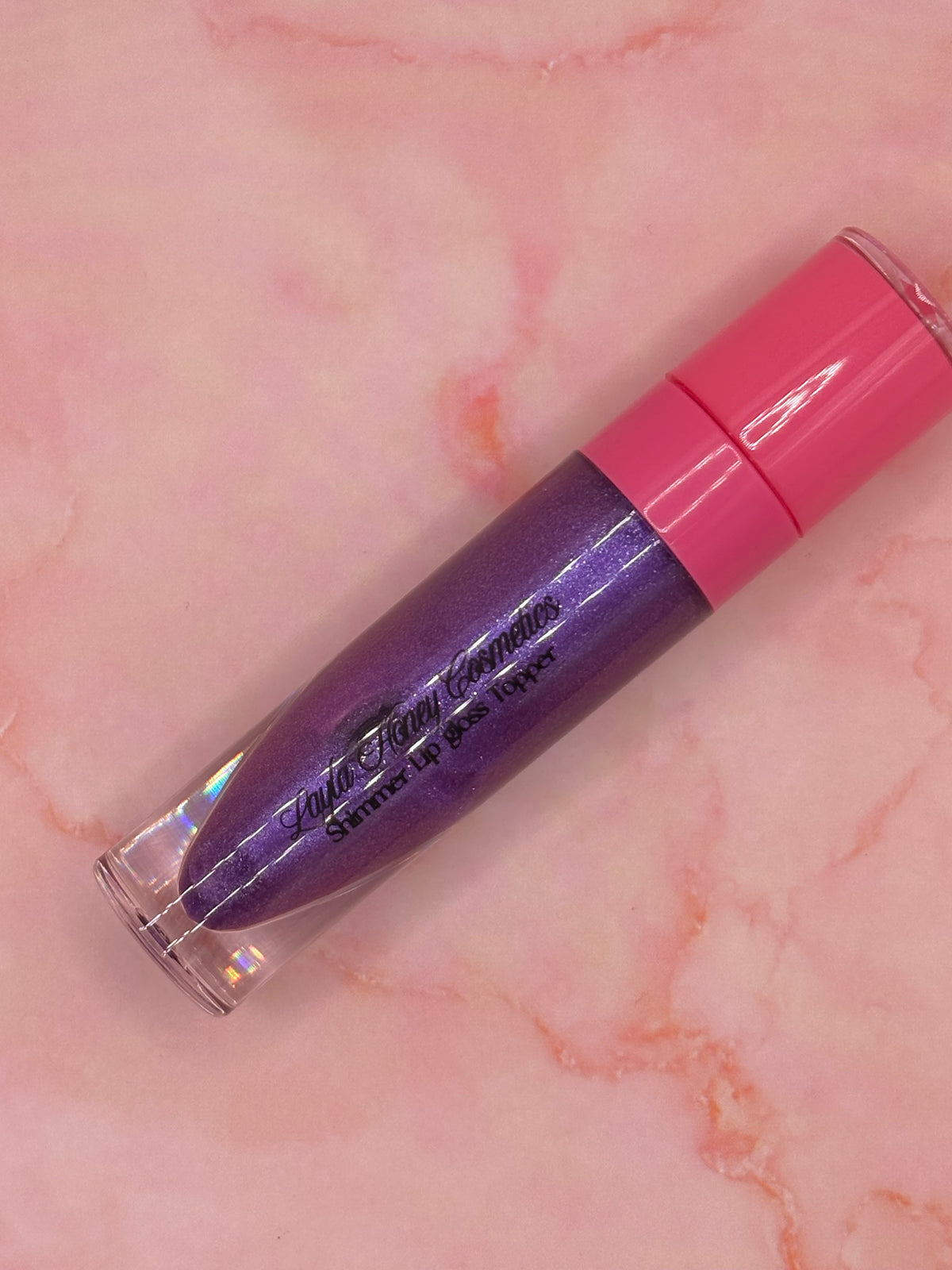 Violet Pop Shimmer Lip Gloss topper