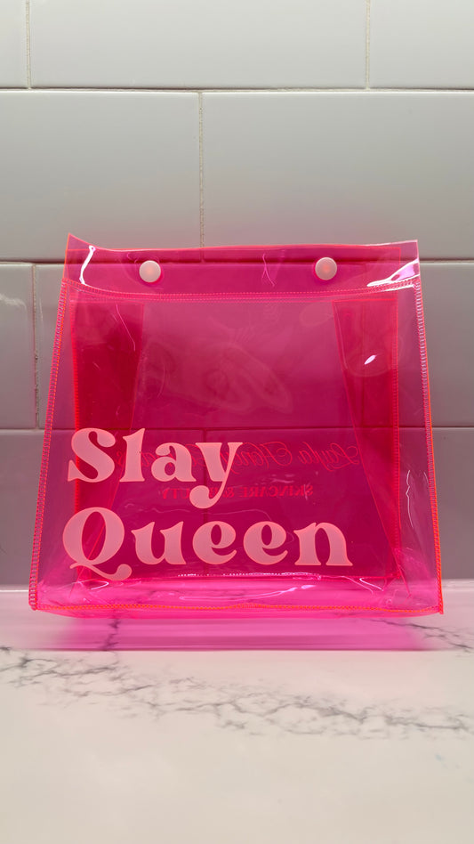 Large Neon Pink Makeup Bag