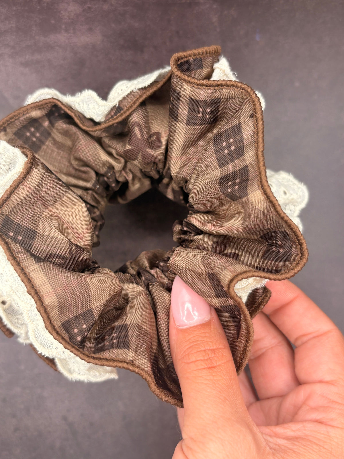 Autumn Chequered XL Scrunchie