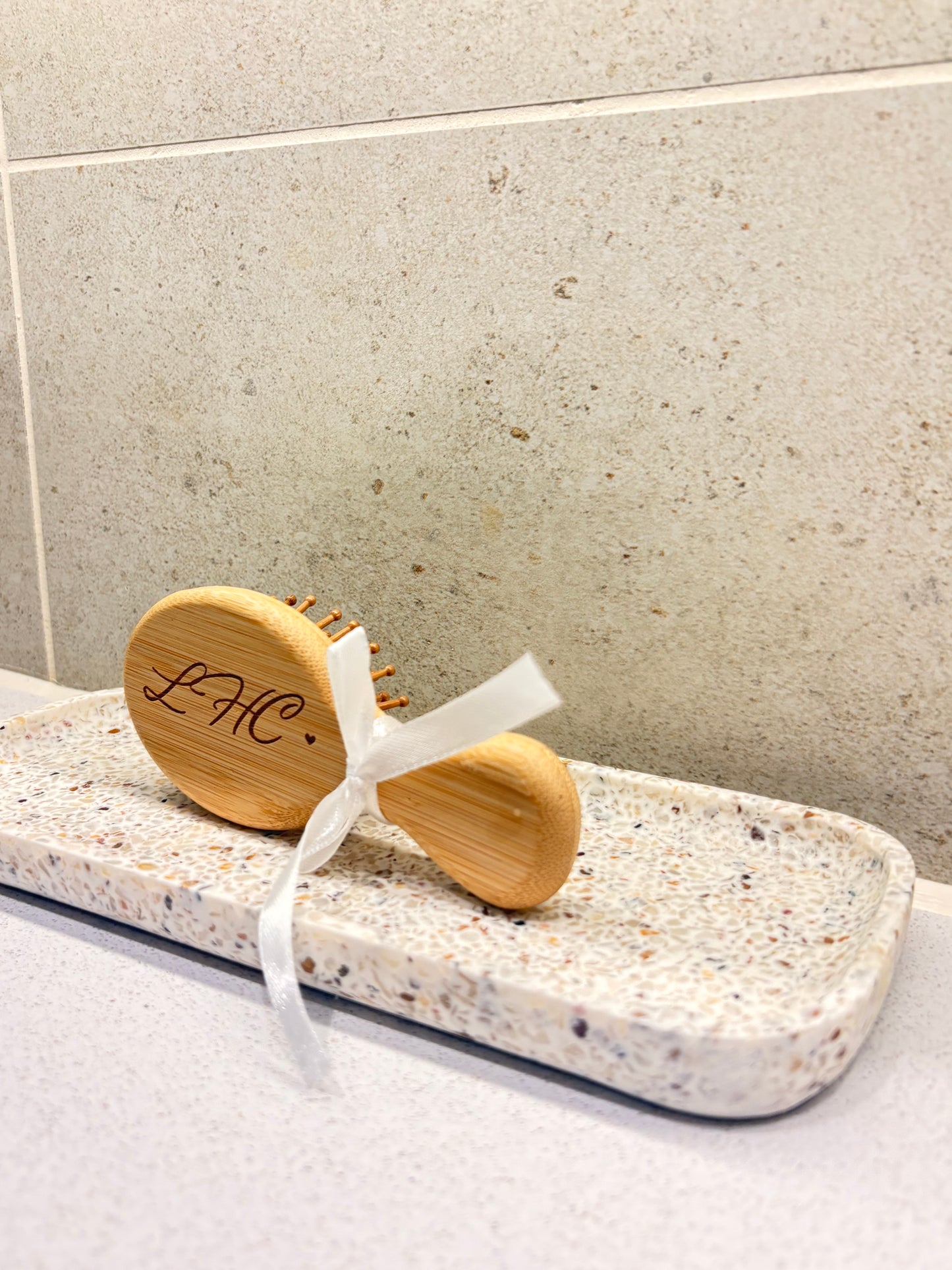 Wooden Engraved Hairbrush