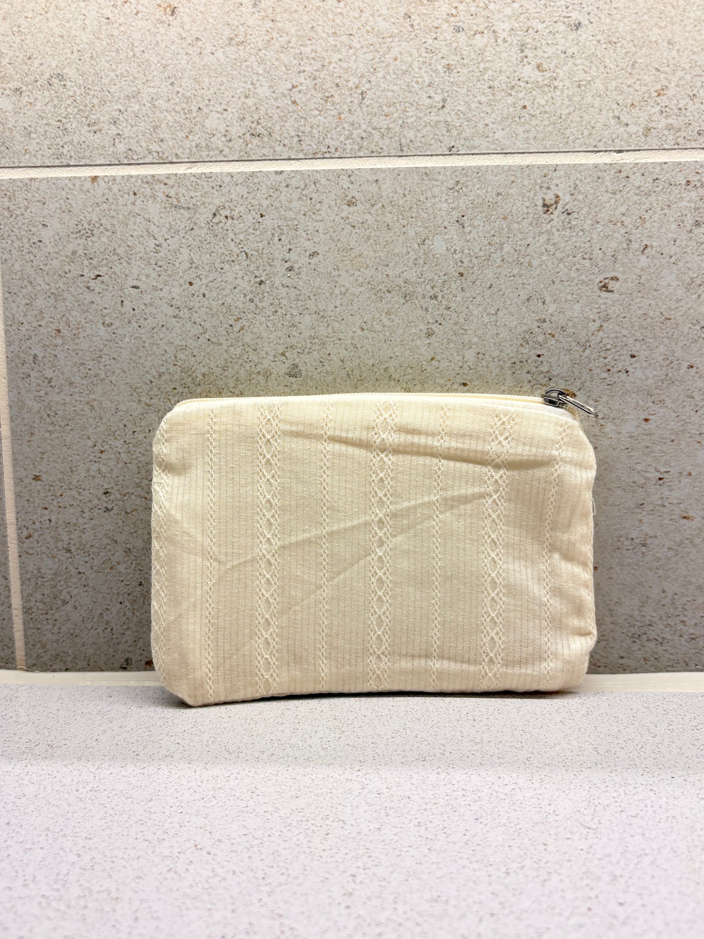 Lace Luxe Makeup Pouch Pastel Yellow