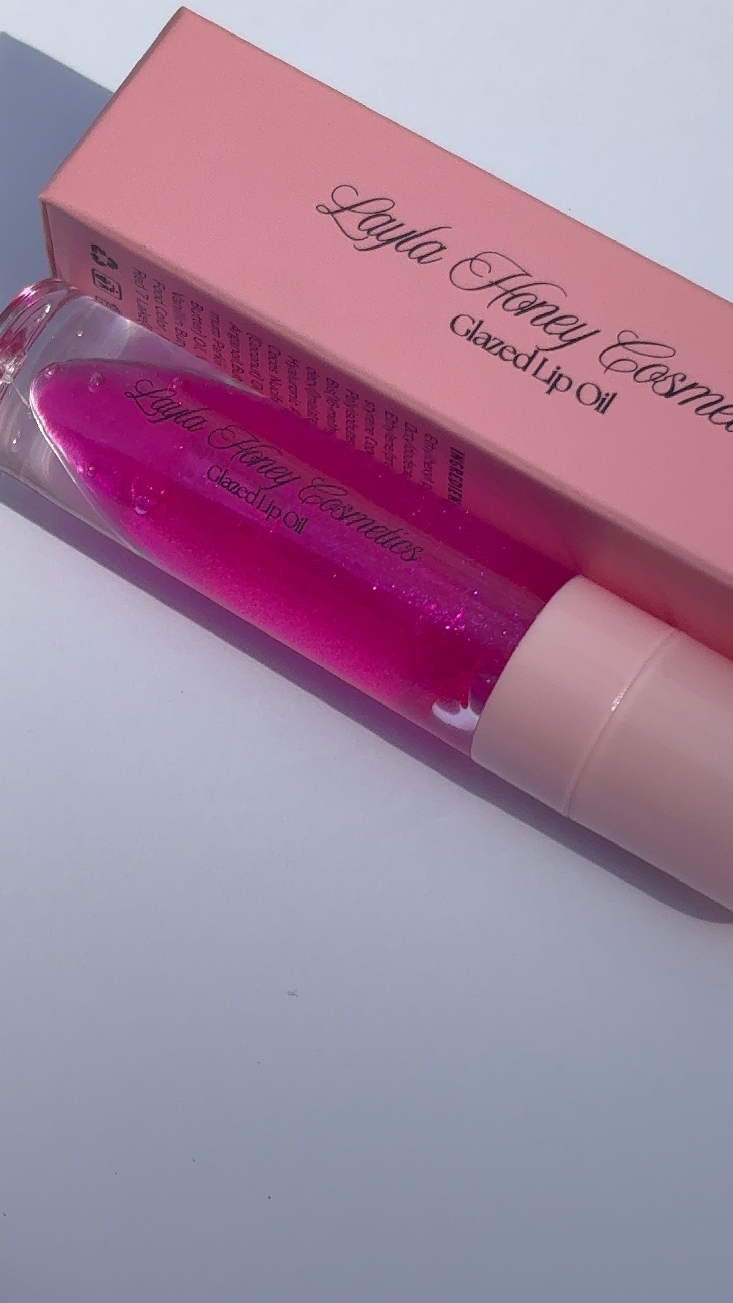 Diva Lip Oil (Glitter Pink Tint / Peach Scent)