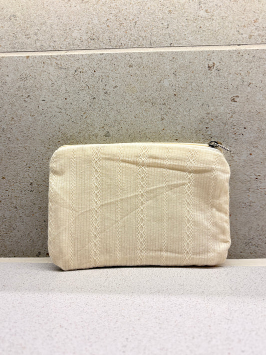 Lace Luxe Makeup Pouch Pastel Yellow