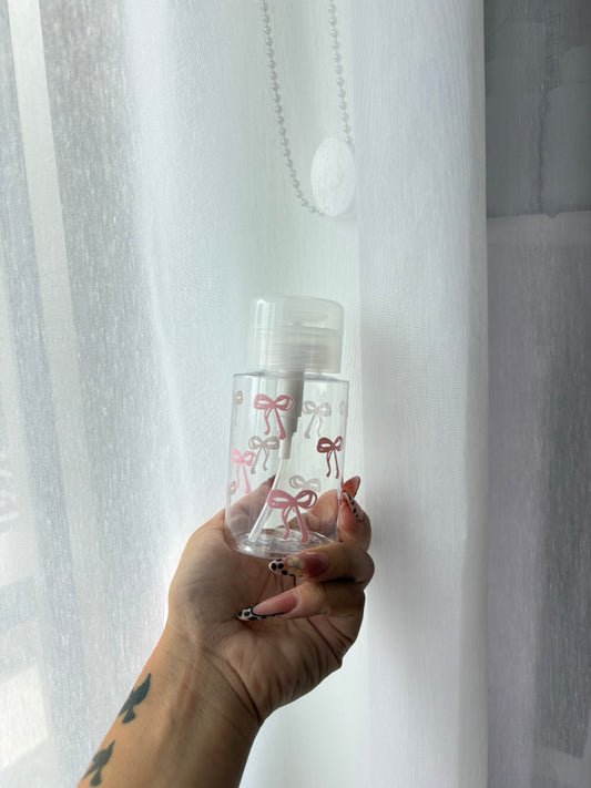 Cleansing Bottle Pump Pink Bow