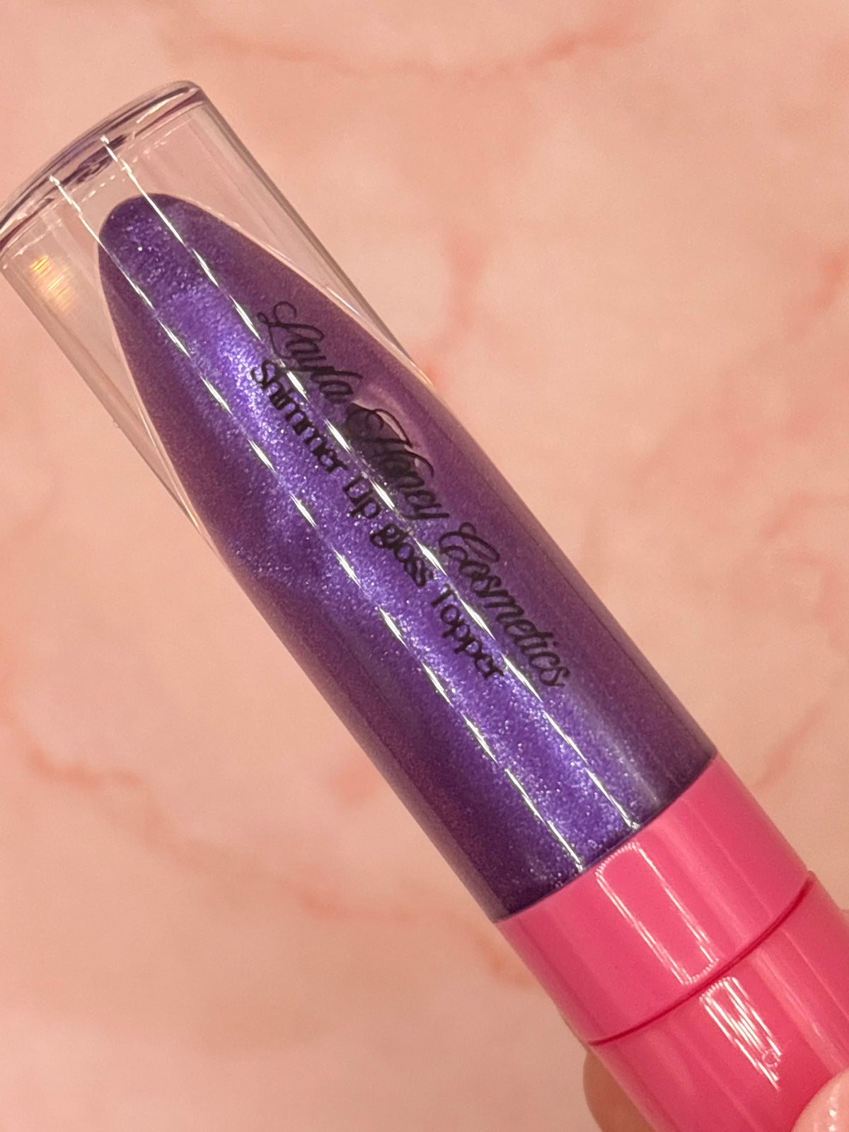 Violet Pop Shimmer Lip Gloss topper