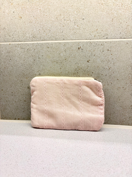 Lace Luxe Makeup Pouch Baby Pink
