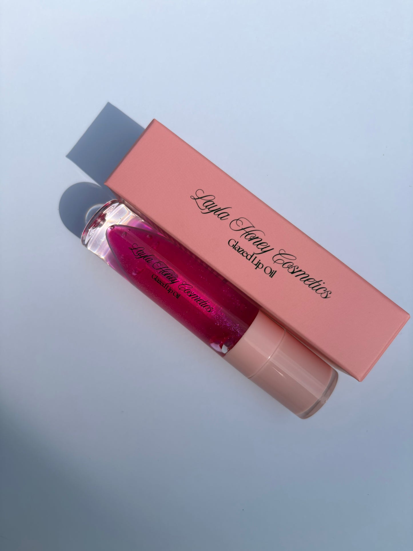 Diva Lip Oil (Glitter Pink Tint / Peach Scent)