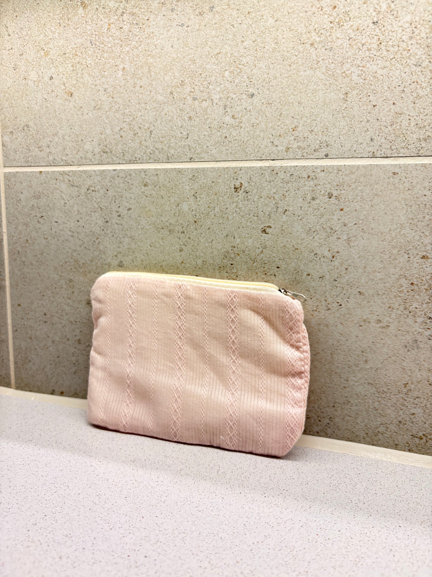 Lace Luxe Makeup Pouch Baby Pink