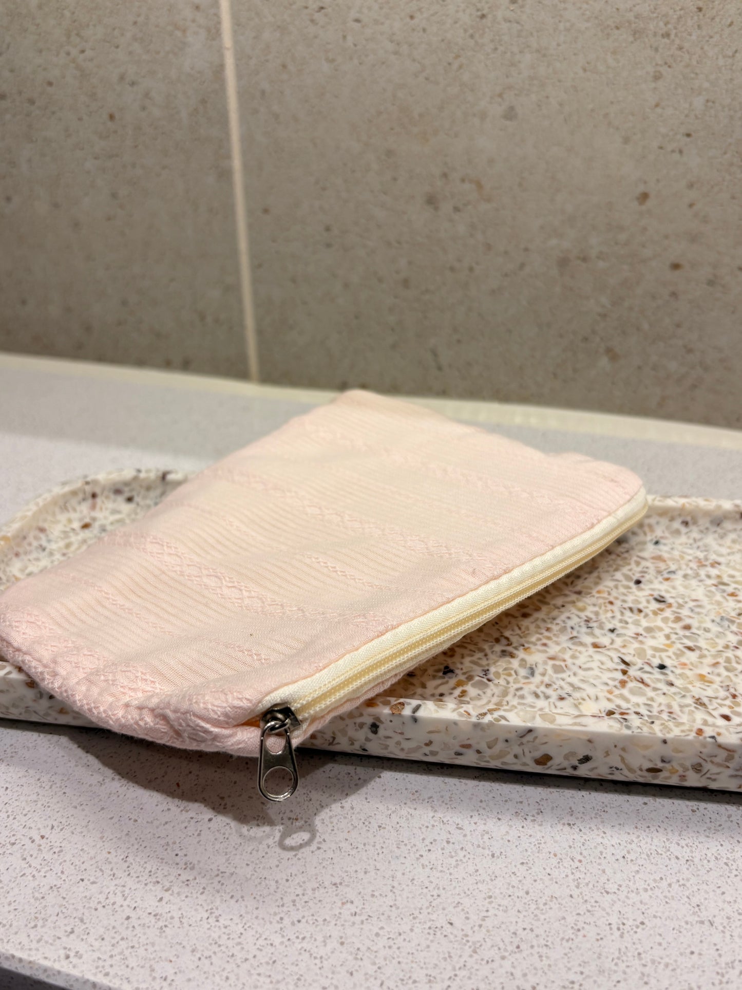 Lace Luxe Makeup Pouch Baby Pink