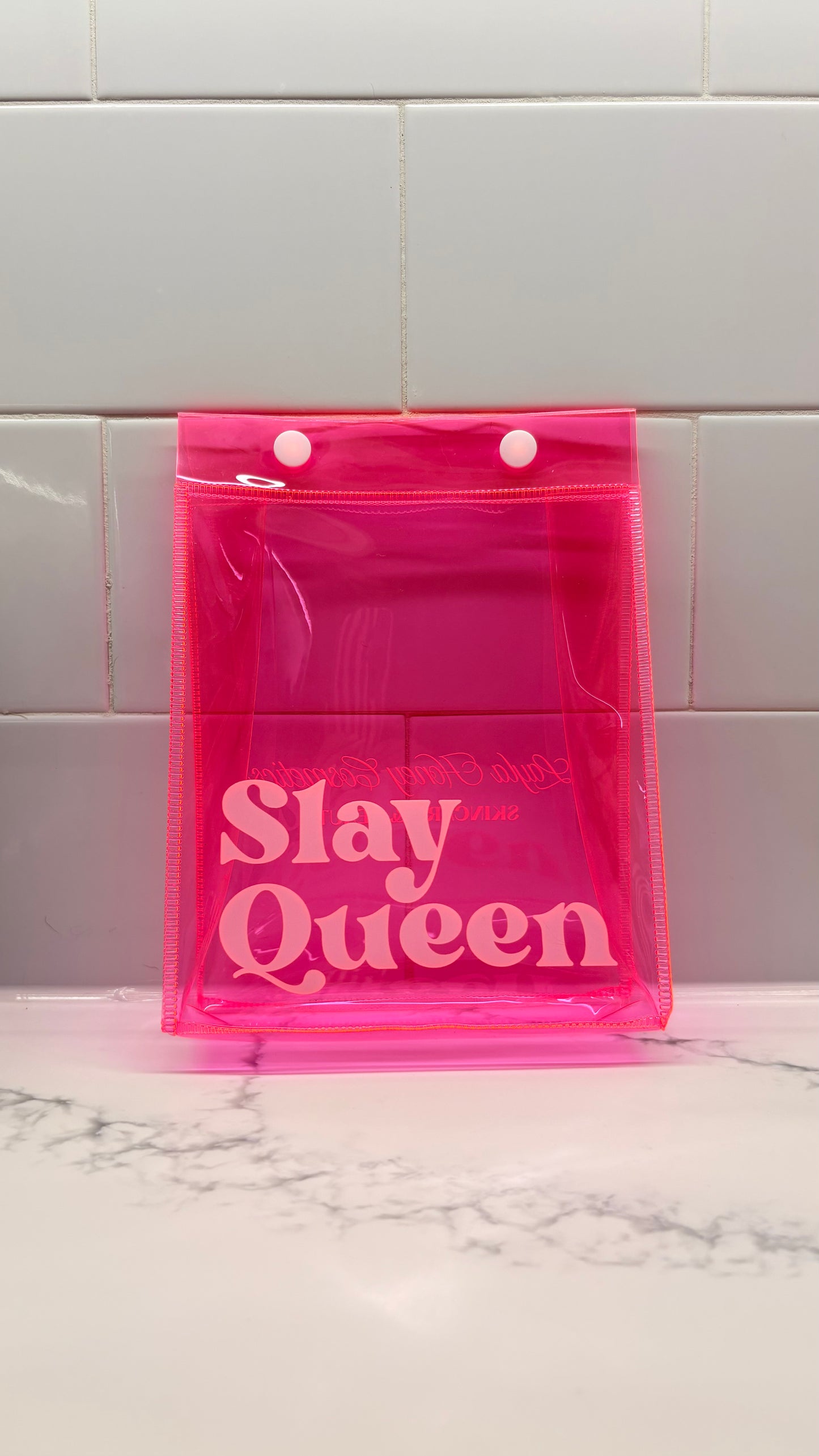 Small Neon Pink Makeup Bag