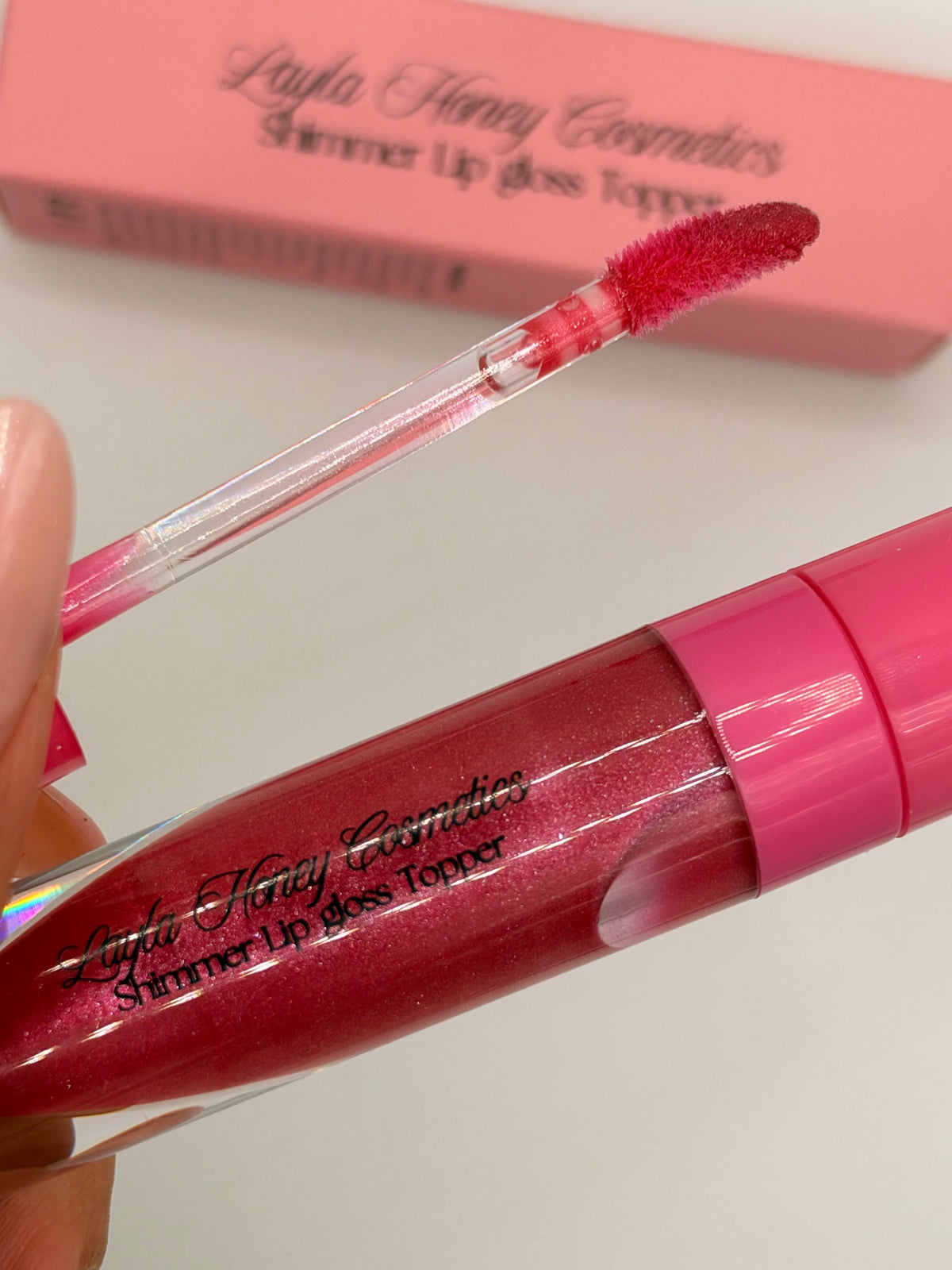 Hot Raspberry Shimmer Lip Gloss topper