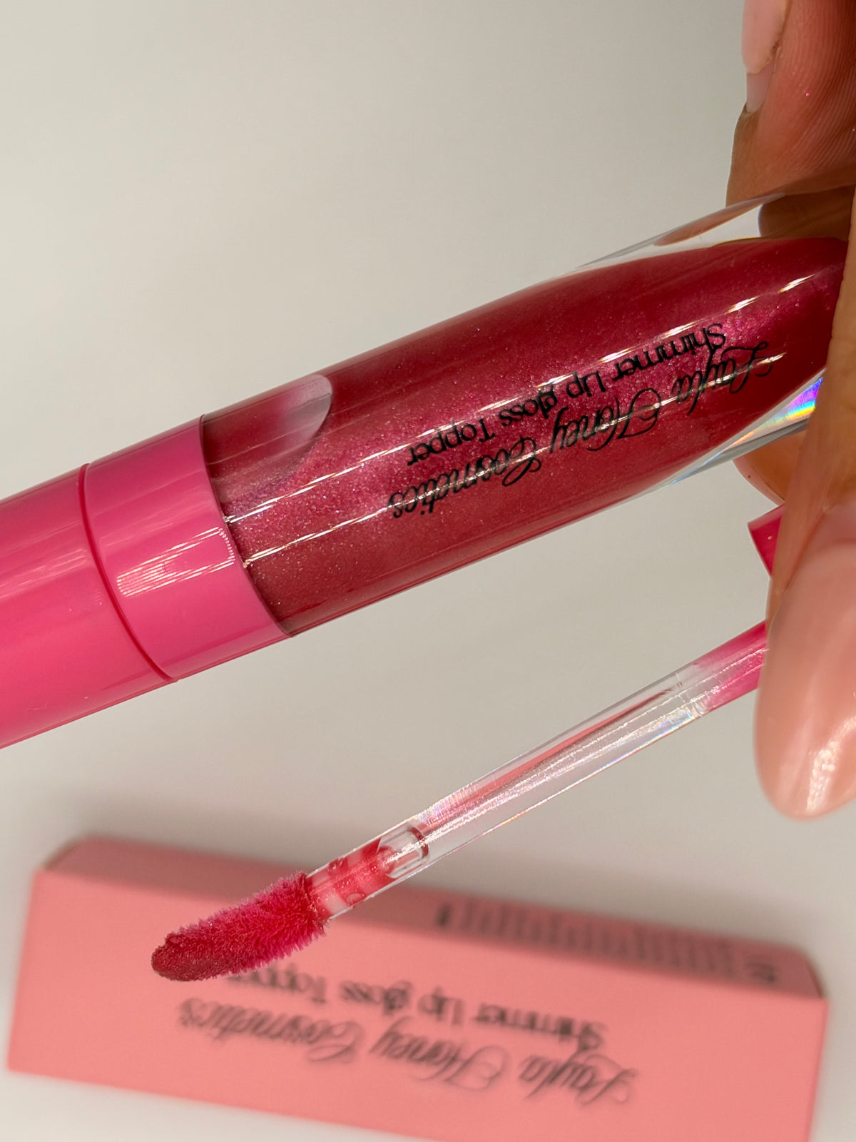 Hot Raspberry Shimmer Lip Gloss topper