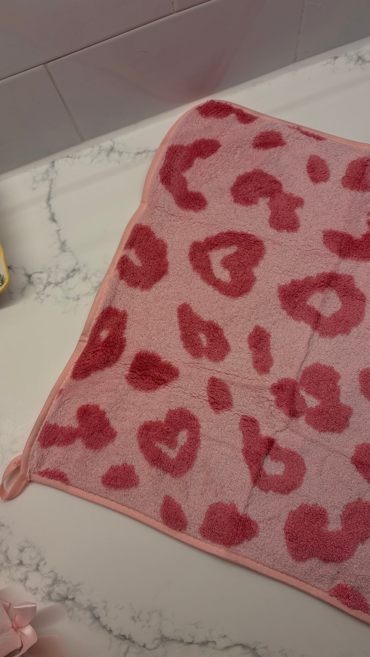 Pink Leopard Print Exclusive Hand Towel