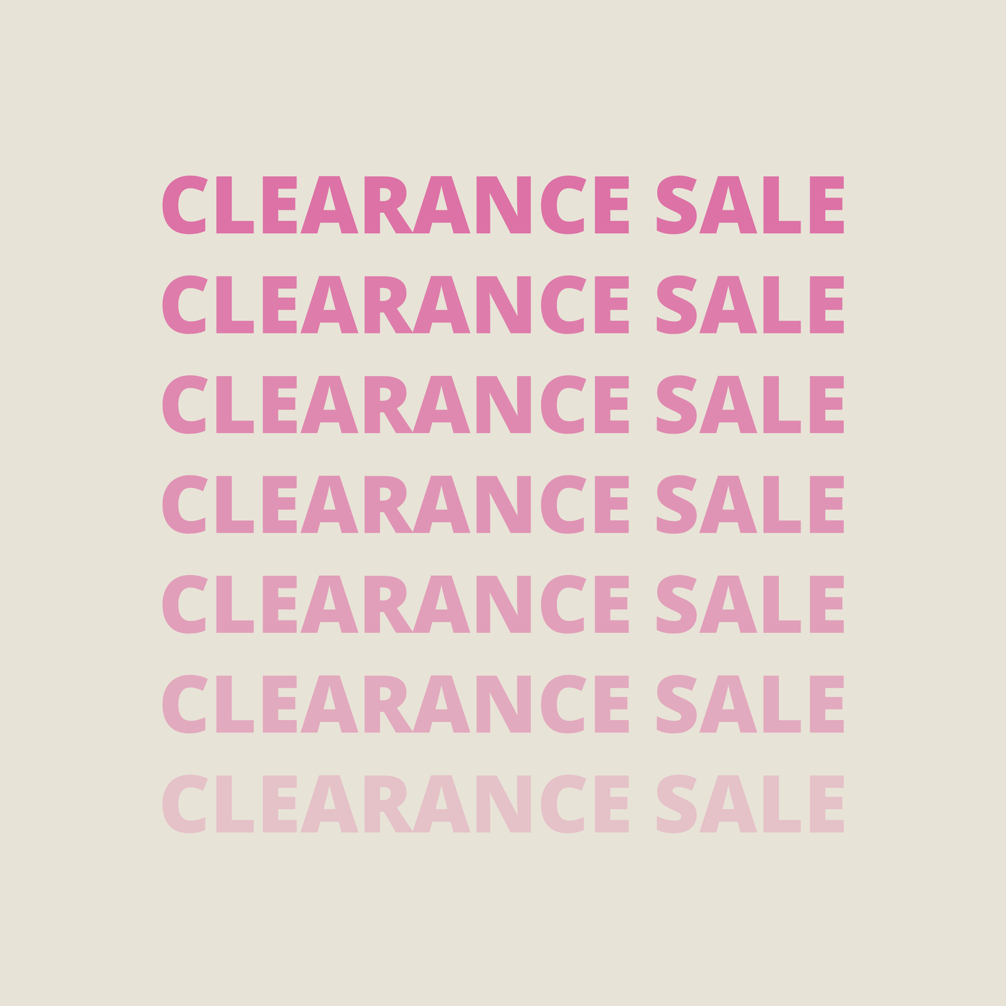 Clearance Section Final Sale